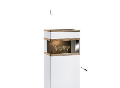 Vitrine Holz & Glas Anrichte Schrank Wohnzimmer Kollektion Modern Stil Regal